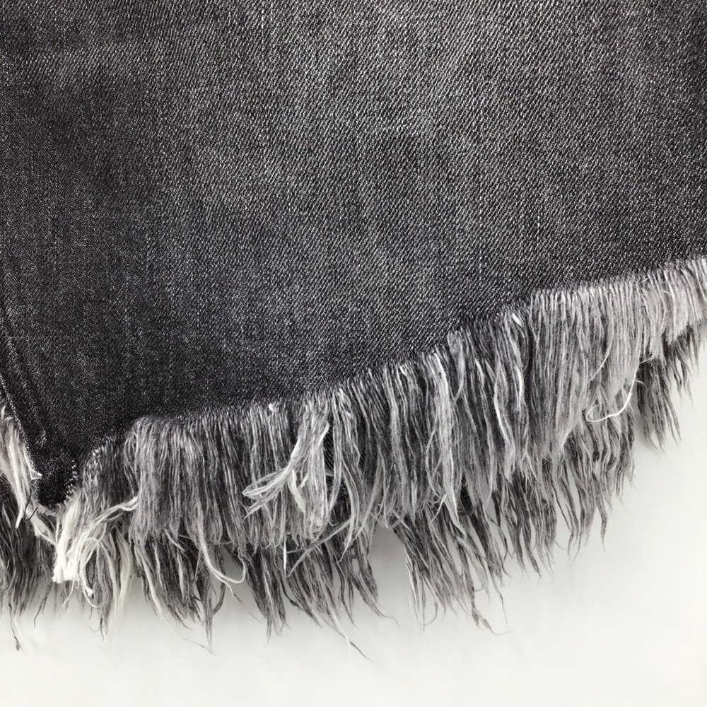 Free People Maverick Charcoal Asymmetrical Denim Skirt - Picture 4 of 9